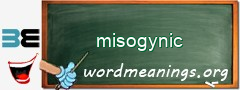 WordMeaning blackboard for misogynic